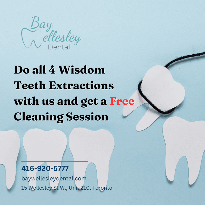 Do all 4 Wisdom teeth Extractions with us and get a free Cleaning session Do all 4 Wisdom teeth Extractions with us and get a free Cleaning session